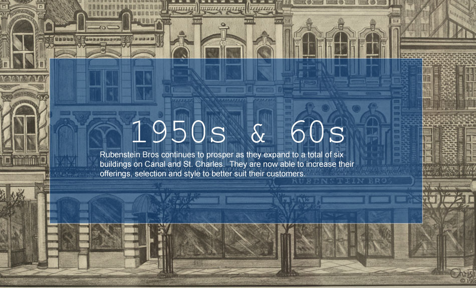 Rubensteins New Orleans History: 1950s and 60s